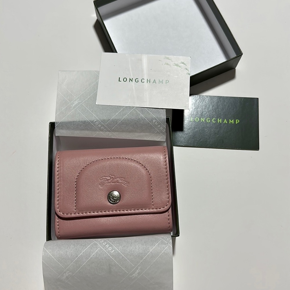 🔥🔥🔥NEW Longchamp Pink Leather Card Holder - Picture 6 of 7